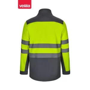 Cazadora softshell bicolor Velilla 306006 Gris/Amarillo flúor, vista trasera