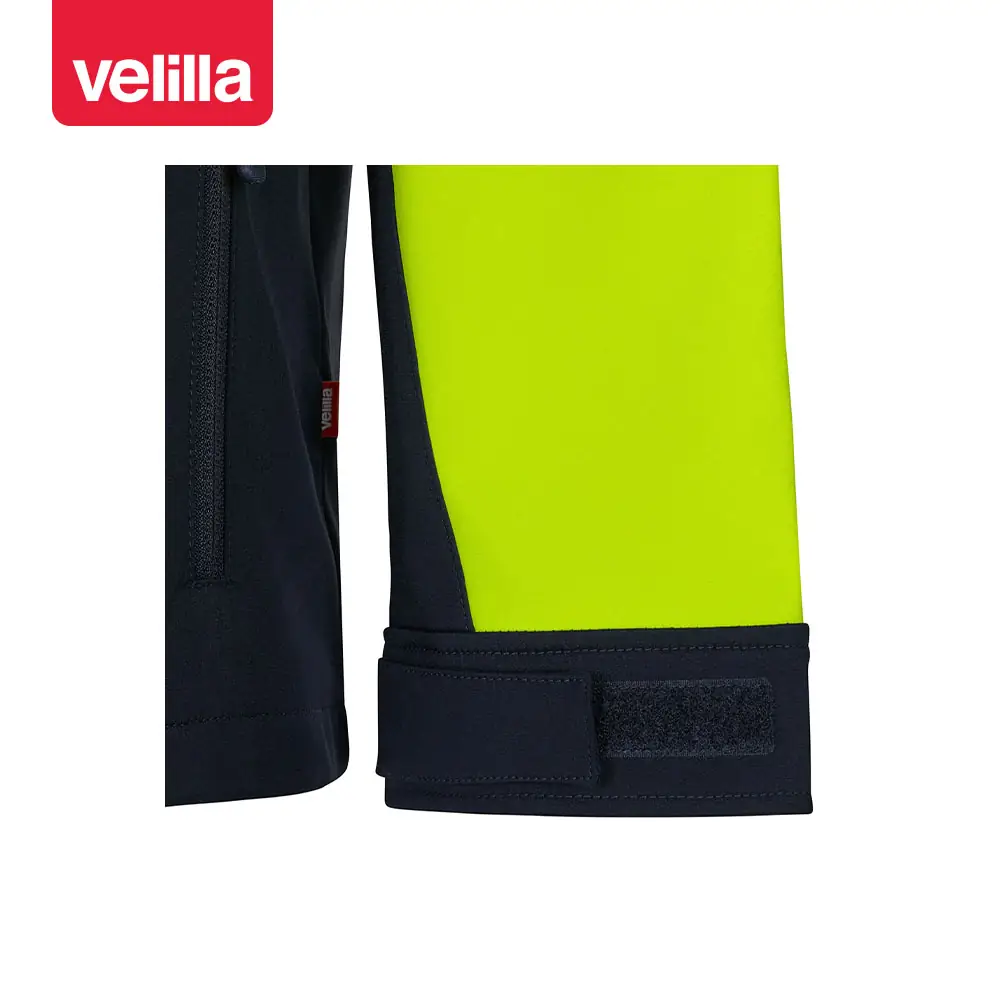 Cazadora softshell bicolor Velilla 306006 16 Cazadora softshell bicolor Velilla 306006 Azul navy/Amarillo flúor, detalle de puño