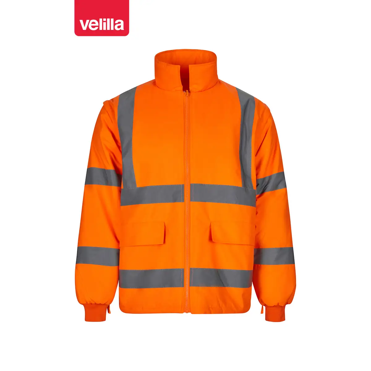 Parka 4 en 1 alta visibilidad Velilla 306007 11 Parka 4 en 1 alta visibilidad Velilla 306007 Naranja flúor, vista frontal de la prenda interior