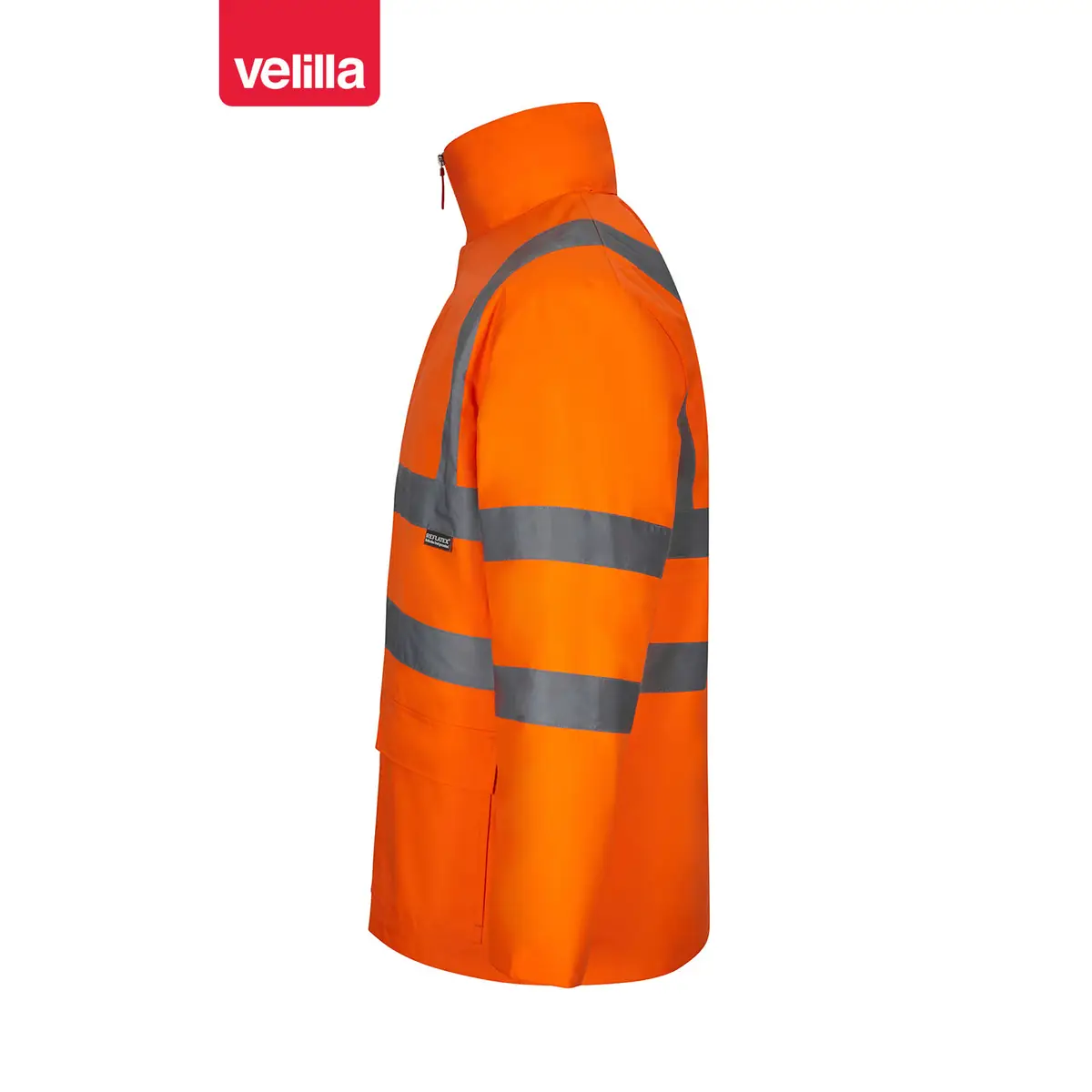 Parka 4 en 1 alta visibilidad Velilla 306007 8 Parka 4 en 1 alta visibilidad Velilla 306007 Naranja flúor, vista lateral