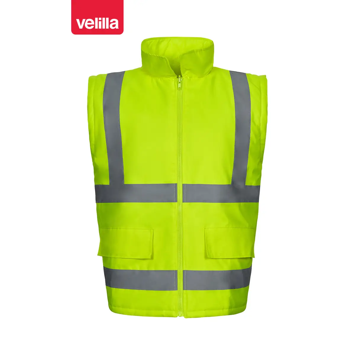Parka 4 en 1 alta visibilidad Velilla 306007 6 Parka 4 en 1 alta visibilidad Velilla 306007 Amarillo flúor, vista frontal del chaleco interior