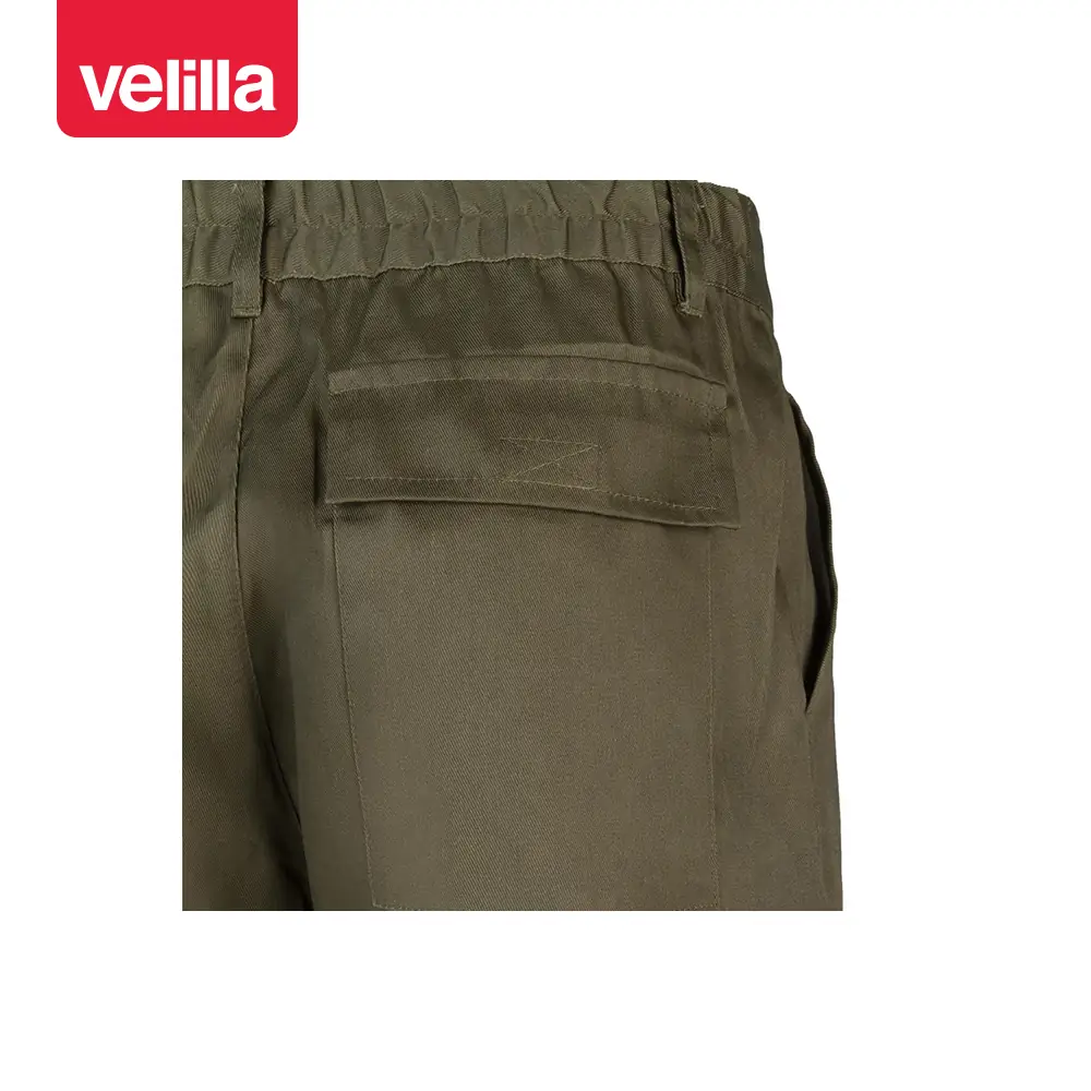 Pantalón multibolsillos Velilla 31601 18 Pantalón multibolsillos Velilla 31601 Verde caza, detalle de bolsillo trasero