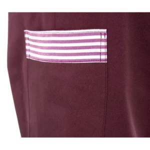 Pantalón pijama Velilla 319 Granate, detalle de bolsillo lateral
