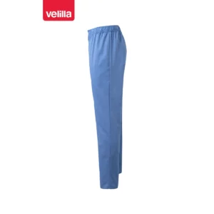 Pantalón de pijama sanitario Velilla 336 Celeste, vista lateral opuesto