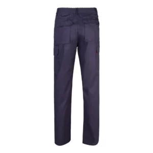 Pantalón algodón multibolsillos Velilla 343 Azul marino, vista trasera