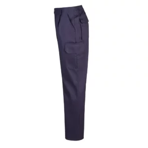 Pantalón algodón multibolsillos Velilla 343 Azul marino, vista lateral