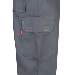 Pantalón algodón multibolsillos Velilla 343 Gris, detalle de bolsillo lateral con tapeta