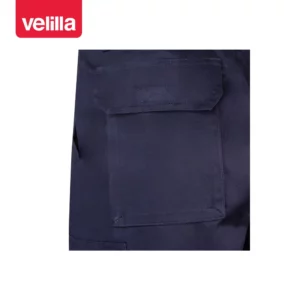 Bermuda multibolsillos Velilla 344 Azul marino, detalle de bolsillo trasero