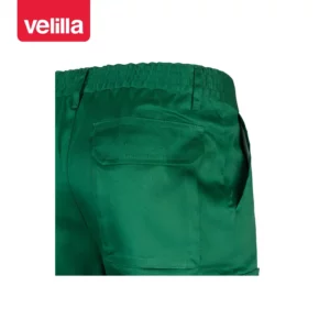 Pantalón multibolsillos Velilla 345 Verde bosque, detalle de bolsillo trasero