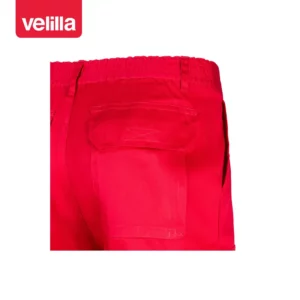 Pantalón multibolsillos Velilla 345 Rojo, detalle de bolsillo trasero