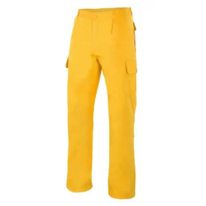 Pantalón multibolsillos Velilla 345 Amarillo, vista frontal