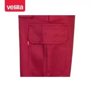 Pantalón multibolsillos Velilla 345 Granate, detalle de bolsillo lateral