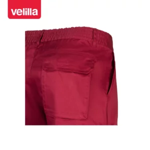 Pantalón multibolsillos Velilla 345 Granate, detalle de bolsillo trasero
