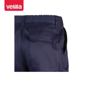Pantalón desmontable multibolsillos Velilla 346 Azul marino, detalle de cintura y bolsillo trasero