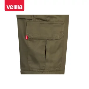 Pantalón desmontable multibolsillos Velilla 346 Verde caza, detalle de bolsillo lateral