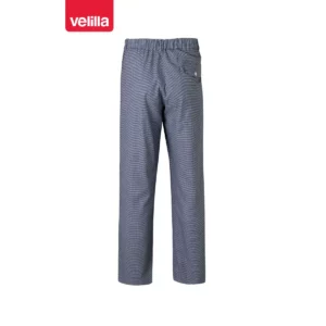 Pantalón de cocina pata de gallo Velilla 350 pata de gallo azul blanco, vista trasera