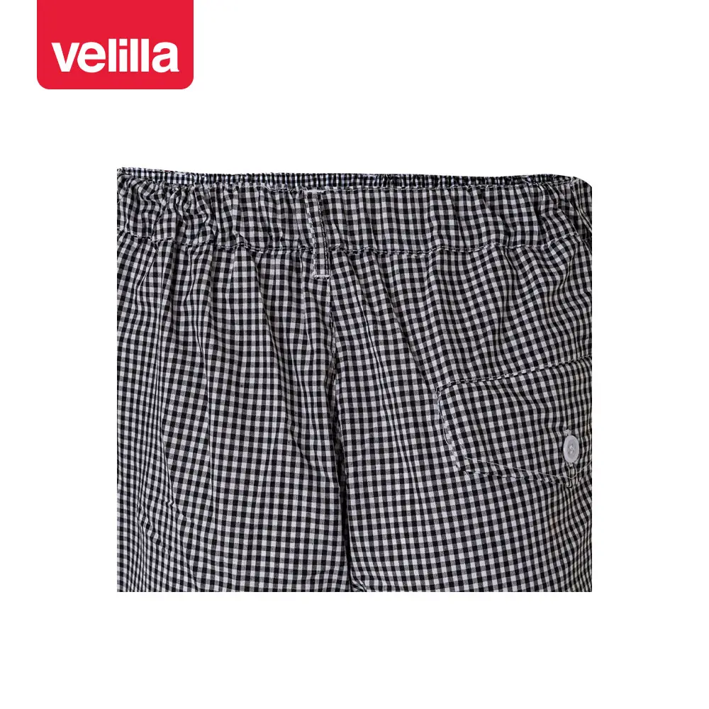 Pantalón de cocina a cuadros Velilla 351 9 Pantalón de cocina a cuadros Velilla 351 Negro, detalle de cinturilla
