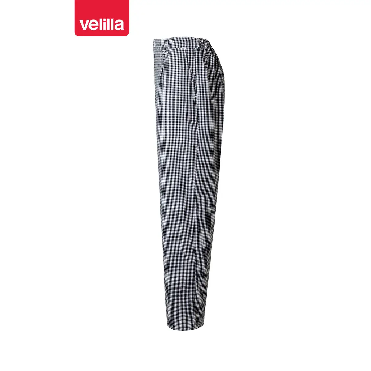 Pantalón de cocina a cuadros Velilla 351 6 Pantalón de cocina a cuadros Velilla 351 Negro, vista lateral