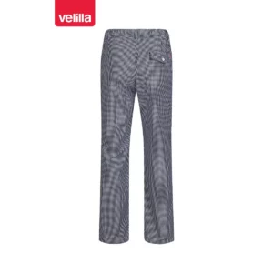 Pantalón de cocina a cuadros Velilla 351 Azul marino, vista trasera