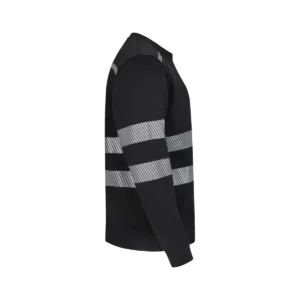 Sudadera cuello redondo Velilla 355701 Negro, vista lateral opuesta
