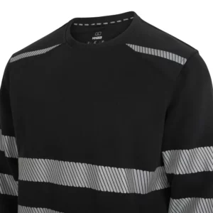 Sudadera cuello redondo Velilla 355701 Negro, detalle de hombro y pecho