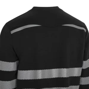 Sudadera cuello redondo Velilla 355701 Negro, detalle de parte superior de la espalda