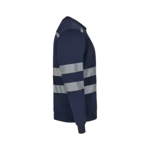 Sudadera cuello redondo Velilla 355701 Azul navy, vista lateral opuesta