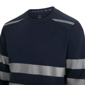 Sudadera cuello redondo Velilla 355701 Azul navy, detalle de hombro y pecho