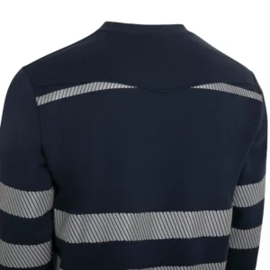 Sudadera cuello redondo Velilla 355701 Azul navy, detalle de parte superior de la espalda