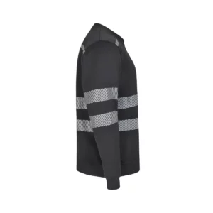 Sudadera cuello redondo Velilla 355701 Gris antracita, vista lateral opuesta