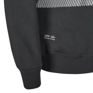 Sudadera cuello redondo Velilla 355701 Gris antracita, detalle de puño y bajo