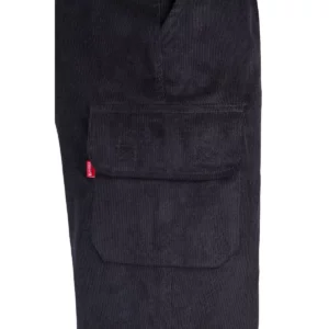 Pantalón pana multibolsillos Velilla 380 Azul marino, detalle de bolsillo lateral con tapeta