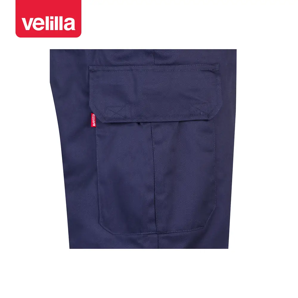 Pantalón acolchado multibolsillos Velilla 398 17 Pantalón acolchado multibolsillos Velilla 398 Azul marino, detalle de bolsillo lateral