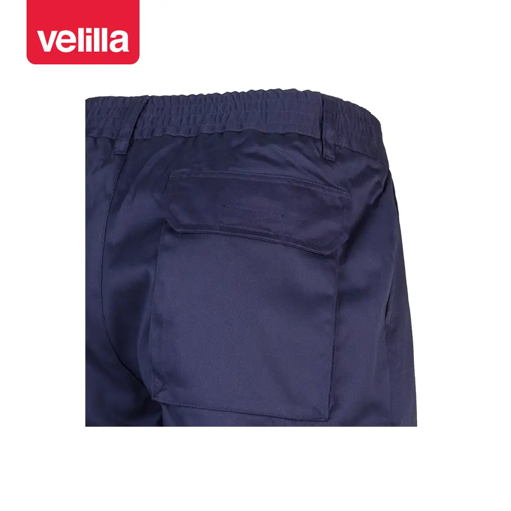 Pantalón acolchado multibolsillos Velilla 398 18 Pantalón acolchado multibolsillos Velilla 398 Azul marino, detalle de cintura y bolsillo trasero