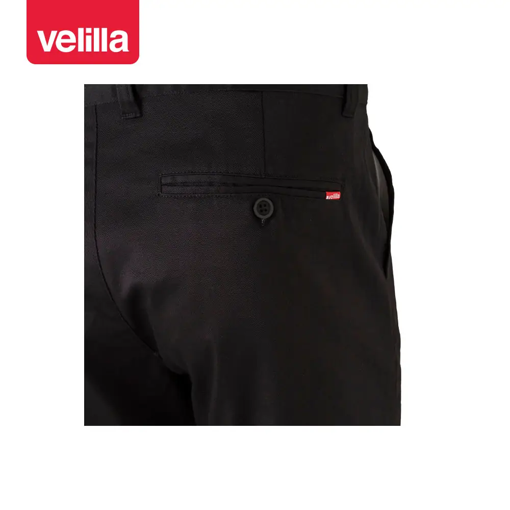 Pantalón chino stretch hombre Velilla 403002S 6 Pantalón chino stretch hombre Velilla 403002S negro, detalle de bolsillo trasero