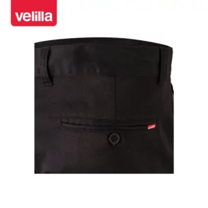Pantalón chino stretch hombre Velilla 403002S negro, detalle de cintura trasera