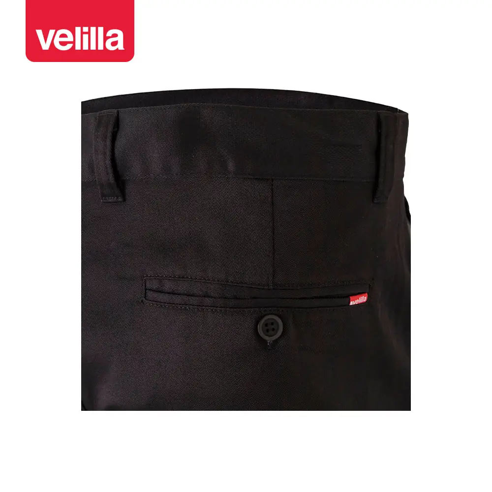 Pantalón chino stretch hombre Velilla 403002S 7 Pantalón chino stretch hombre Velilla 403002S negro, detalle de cintura trasera