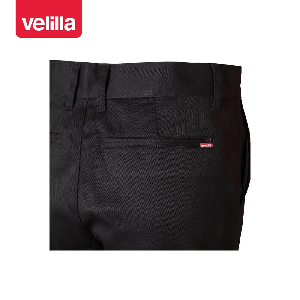 Pantalón chino stretch mujer Velilla 403003S 6 Pantalón chino stretch mujer Velilla 403003S negro, detalle de cintura trasera