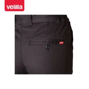 Pantalón chino stretch de mujer Velilla 403005S Negro, detalle de bolsillo trasero
