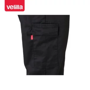 Pantalón de cocina multibolsillos Velilla 403007 Negro, detalle de bolsillo pierna