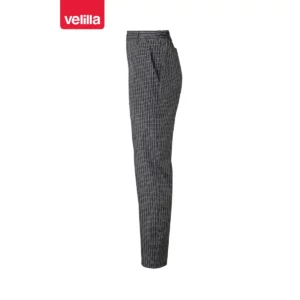 Pantalón de cocina de cuadros Velilla 403008 cuadros negros, vista lateral