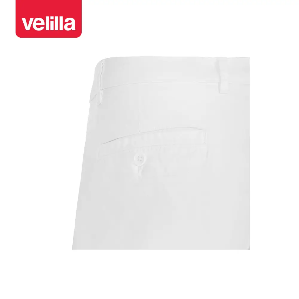 Bermudas chino stretch unisex Velilla 403011S 20 Bermudas chino stretch unisex Velilla 403011S Blanco, detalle de bolsillo trasero