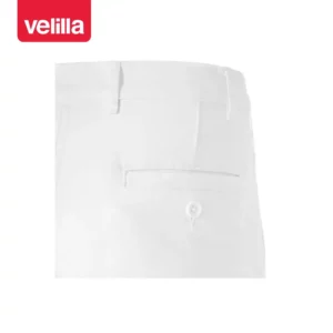 Pantalón chino stretch mujer Velilla 403012S Blanco, detalle de bolsillo trasero