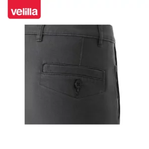 Pantalón chino stretch mujer Velilla 403012S Gris oscuro, detalle de bolsillo trasero