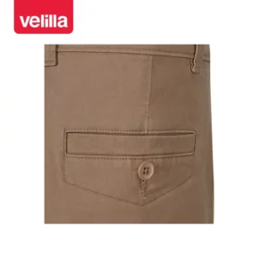 Pantalón chino stretch mujer Velilla 403012S Beige arena, detalle de bolsillo trasero