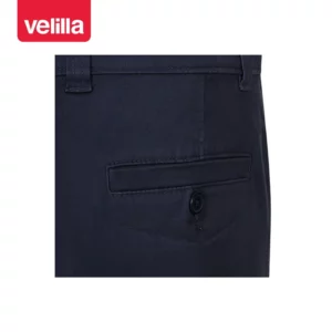 Pantalón chino stretch mujer Velilla 403012S Azul navy, detalle de bolsillo trasero