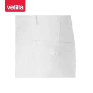 Bermudas chino stretch mujer Velilla 403013S Blanco, detalle de bolsillo trasero