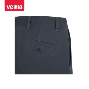 Bermudas chino stretch mujer Velilla 403013S Gris oscuro, detalle de bolsillo trasero