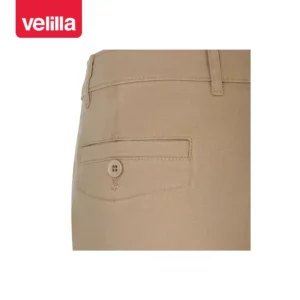 Bermudas chino stretch mujer Velilla 403013S Beige arena, detalle de bolsillo trasero