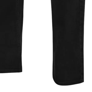 Pantalón dénim stretch Velilla 403018S Negro, detalle de bajos